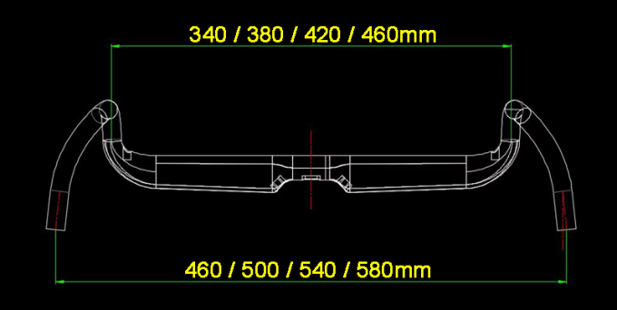 31.8mm কার্বন ফাইবার রোড হ্যান্ডেল 80MM/65MM ড্রপ/রিচ ফ্ল্যাশড বার শেষ কালো 9